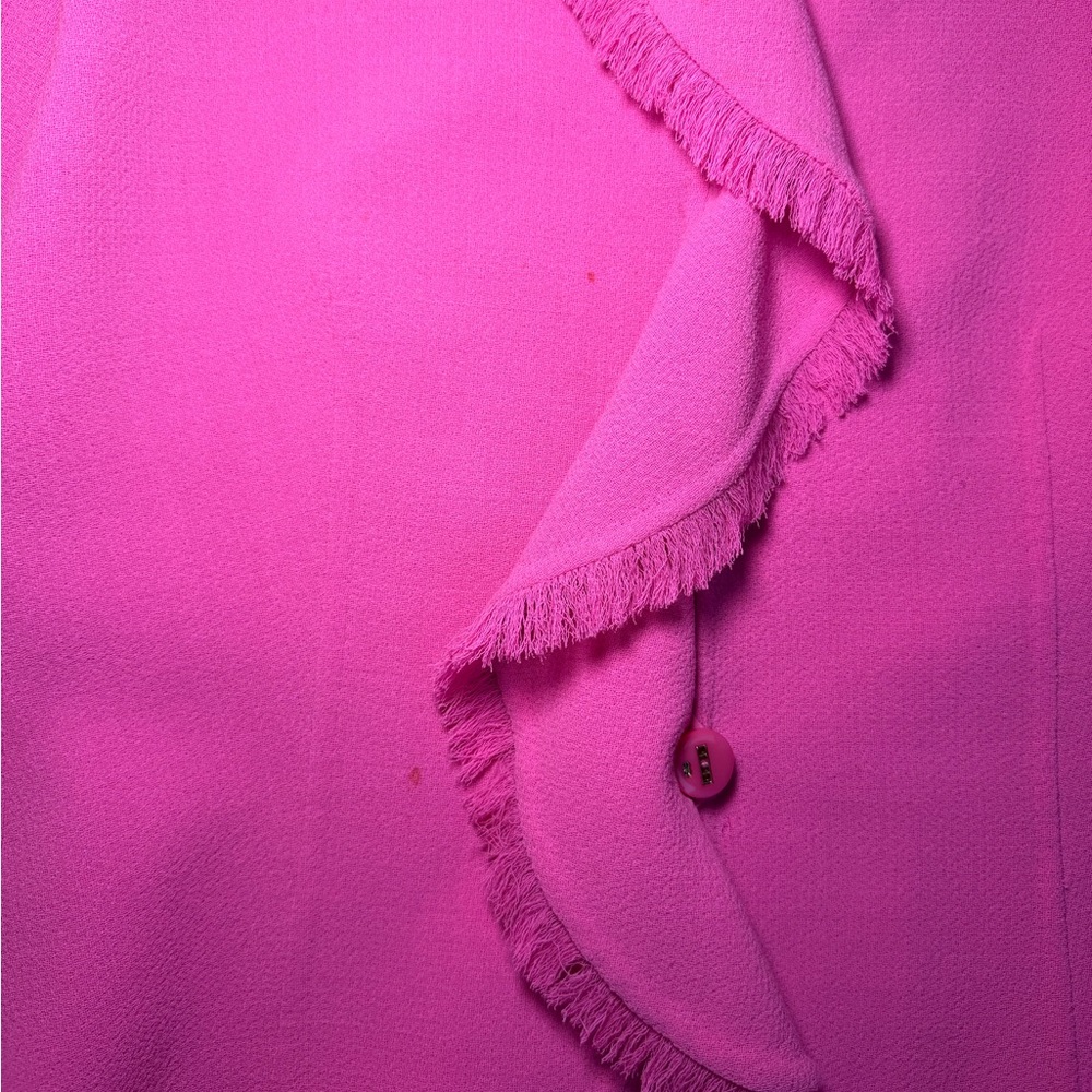 Escada Vibrant Pink Ruffle Jacket 38 (size 4) - Picture 5 of 5